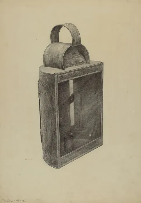 Framed Print : Hand Lantern, c. 1938. Creator: Samuel W. Ford Framed Print : Hand Lantern, c. 1938. Creator: Samuel W. Ford