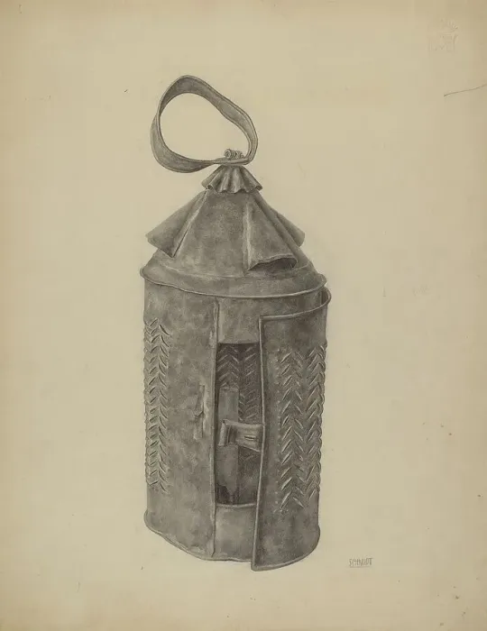Framed Print : Hand Lantern, c. 1939. Creator: William Schmidt Framed Print : Hand Lantern, c. 1939. Creator: William Schmidt