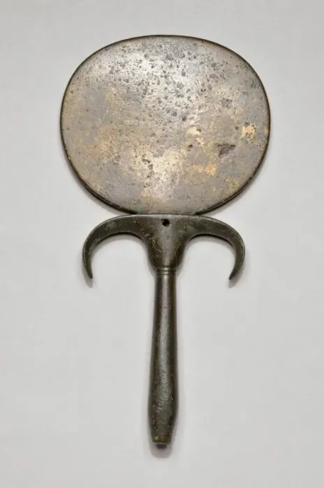 Framed Print : Hand Mirror, Egypt, New Kingdom, Dynasty 18-20 (about 1550-1070 BCE). Creator: Unknown Framed Print : Hand Mirror, Egypt, New Kingdom, Dynasty 18-20 (about 1550-1070 BCE). Creator: Unknown