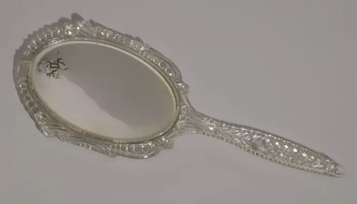 Framed Print : Hand mirror from Maes Millinery Shop, 1941-1994. Creator: Unknown Framed Print : Hand mirror from Maes Millinery Shop, 1941-1994. Creator: Unknown