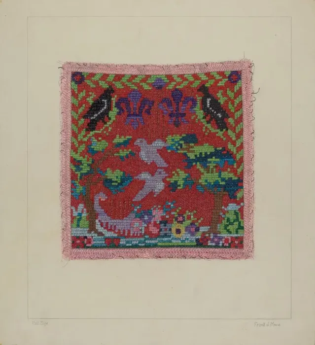 Framed Print : Hand Needlework, c. 1938. Creator: Frank J Mace Framed Print : Hand Needlework, c. 1938. Creator: Frank J Mace