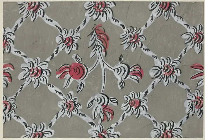 Framed Print : Hand-Painted Wall, c. 1938. Creator: Martin Partyka Framed Print : Hand-Painted Wall, c. 1938. Creator: Martin Partyka