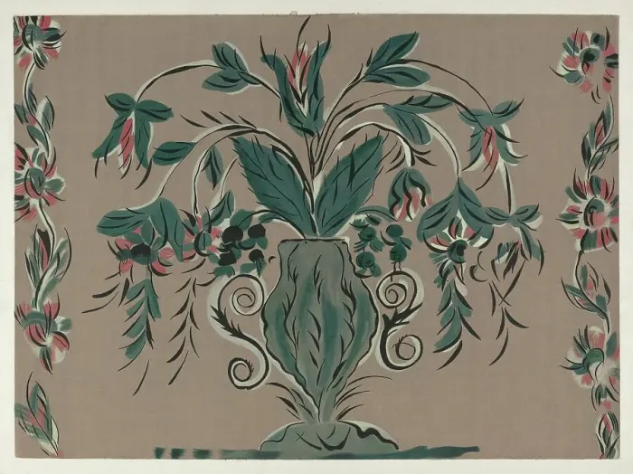 Framed Print : Hand Painted Wall, c. 1939. Creator: Martin Partyka Framed Print : Hand Painted Wall, c. 1939. Creator: Martin Partyka