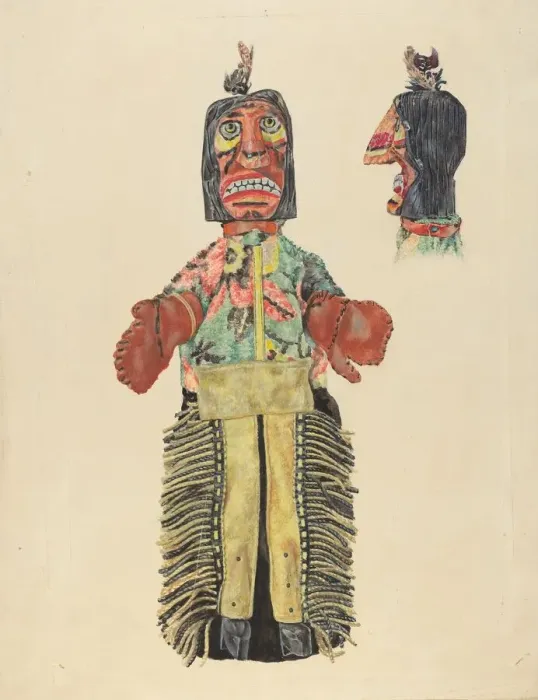 Framed Print : Hand Puppet, c. 1936. Creator: David Ramage Framed Print : Hand Puppet, c. 1936. Creator: David Ramage