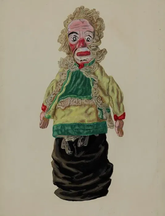 Framed Print : Hand Puppet Judy, c. 1936. Creator: Dorothy Brennan Framed Print : Hand Puppet Judy, c. 1936. Creator: Dorothy Brennan