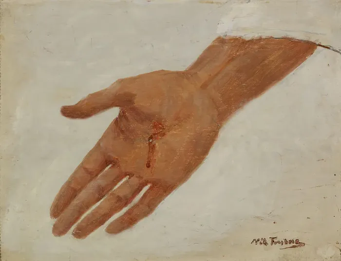 Framed Print : Hand; Sketch for a Picture of Christ. Creator: Nils Forsberg Framed Print : Hand; Sketch for a Picture of Christ. Creator: Nils Forsberg