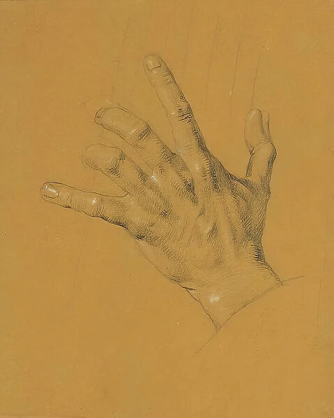 Hand study for 'Ossian and Malvina', before 1821. Creator: Johann Peter Krafft. Hand study for 'Ossian and Malvina', before 1821. Creator: Johann Peter Krafft