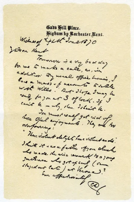 Framed Print : A hand-written letter, 1870 (1899) Framed Print : A hand-written letter, 1870 (1899)