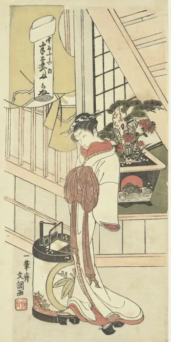 Framed Print : Handayu, An Actor in a Female Role, 1723-1792. Creator: Ippitsusai Buncho Framed Print : Handayu, An Actor in a Female Role, 1723-1792. Creator: Ippitsusai Buncho