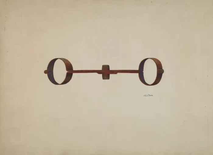Framed Print : Handcuffs, 1935  /  1942. Creator: Al Curry
