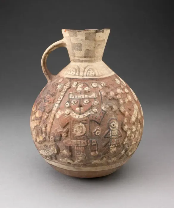 Framed Print : Handeled Jar with Painted Relief Depicting Figure with Animals, 1000 / 1476 Framed Print : Handeled Jar with Painted Relief Depicting Figure with Animals, 1000 / 1476