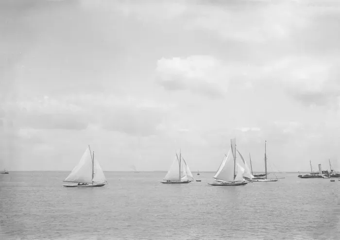 Framed Print : Handicap yacht race at Cowes. Creator: Kirk & Sons of Cowes Framed Print : Handicap yacht race at Cowes. Creator: Kirk & Sons of Cowes