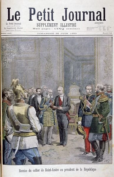 Handing-over of the collier de Saint Andre to the President of the Republic, 1895. Artist: Henri Meyer