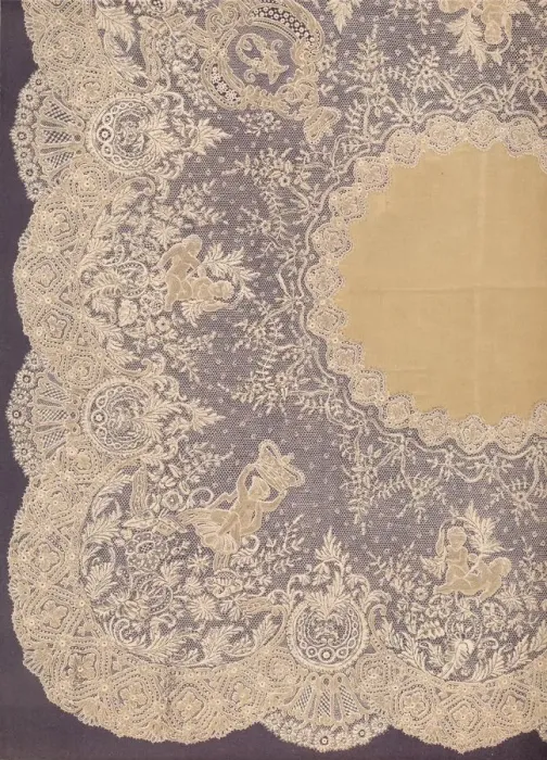 Framed Print : Handkerchief of Brussels Lace, 1863. Artist: Robert Dudley Framed Print : Handkerchief of Brussels Lace, 1863. Artist: Robert Dudley