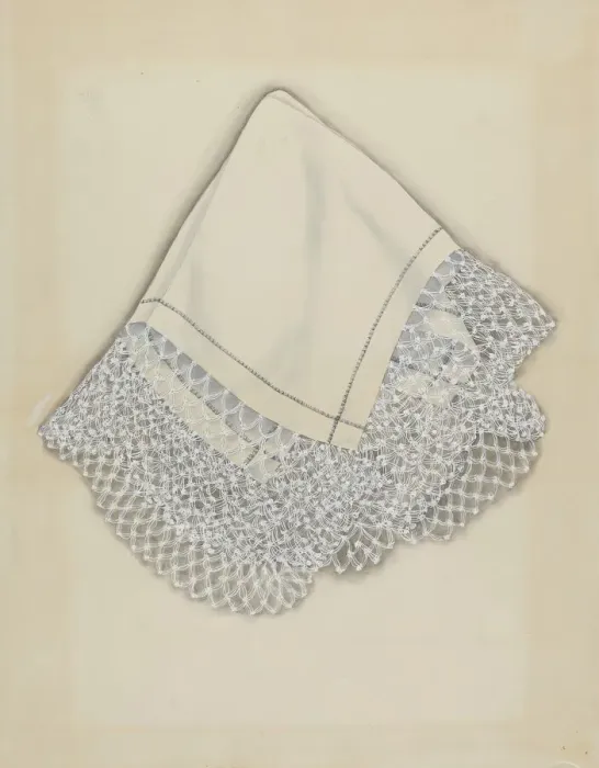 Framed Print : Handkerchief, c. 1937. Creator: Gordena Jackson Framed Print : Handkerchief, c. 1937. Creator: Gordena Jackson