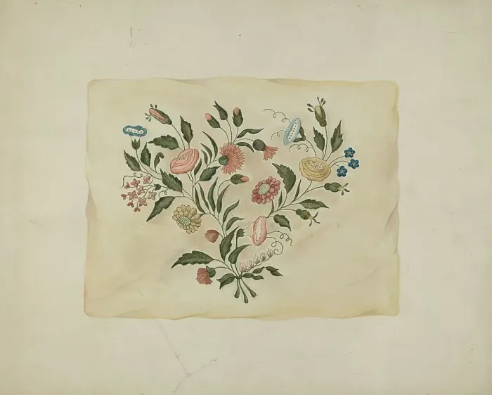 Framed Print : Handkerchief Case, c. 1938. Creator: Sarah F. Williams Framed Print : Handkerchief Case, c. 1938. Creator: Sarah F. Williams