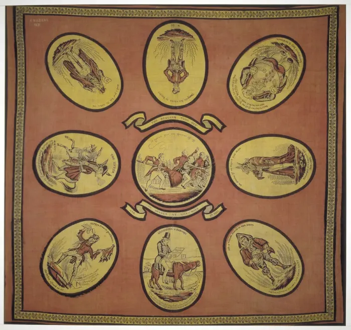 Framed Print : Handkerchief commemorating several events in the mayoralty of Alderman Sir John Key, 1831 Framed Print : Handkerchief commemorating several events in the mayoralty of Alderman Sir John Key, 1831