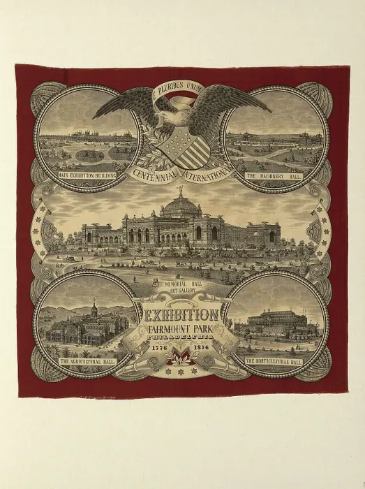 Framed Print : Handkerchief, Düsseldorf, c. 1876. Creator: Cramer, A & C. Handkerchief, Düsseldorf, c. 1876. Creator: Cramer, A & C