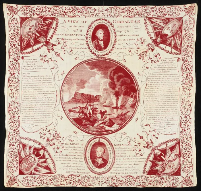 Framed Print : Handkerchief, England, 1782. Creator: Unknown Framed Print : Handkerchief, England, 1782. Creator: Unknown