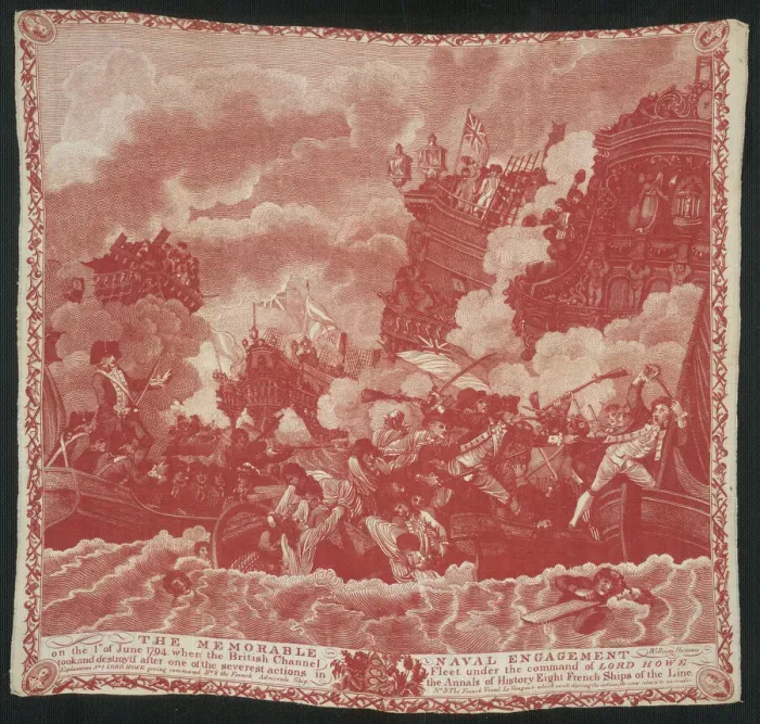 Framed Print : Handkerchief, England, 1794. Creators: Unknown, John Slack Framed Print : Handkerchief, England, 1794. Creators: Unknown, John Slack