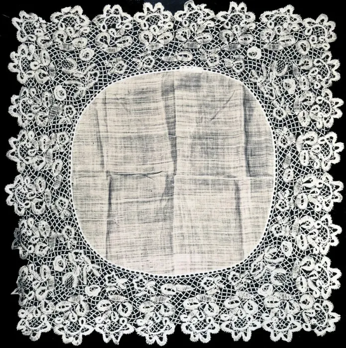 Framed Print : Handkerchief, England, 1850 / 75. Creator: Unknown Framed Print : Handkerchief, England, 1850 / 75. Creator: Unknown