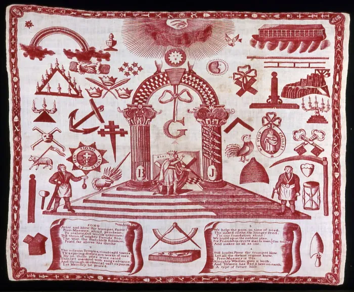 Framed Print : Handkerchief, England, c. 1810. Creator: Unknown Framed Print : Handkerchief, England, c. 1810. Creator: Unknown