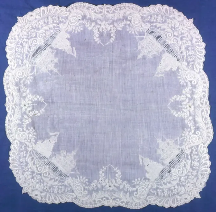Framed Print : Handkerchief, France, 1825 / 75. Creator: Unknown Framed Print : Handkerchief, France, 1825 / 75. Creator: Unknown