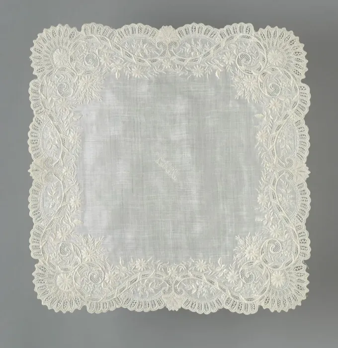 Framed Print : Handkerchief, France, 19th century. Creator: Unknown Framed Print : Handkerchief, France, 19th century. Creator: Unknown