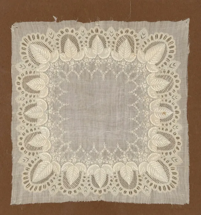 Framed Print : Handkerchief, France, 19th century. Creator: Unknown Framed Print : Handkerchief, France, 19th century. Creator: Unknown