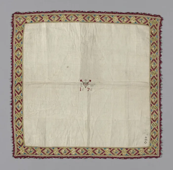 Framed Print : Handkerchief, Italy, 1676. Creator: Unknown Framed Print : Handkerchief, Italy, 1676. Creator: Unknown