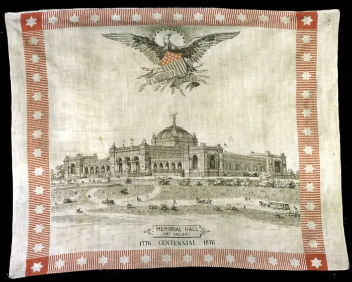 Framed Print : Handkerchief, Pennsylvania, 19th century. Creator: Unknown Framed Print : Handkerchief, Pennsylvania, 19th century. Creator: Unknown