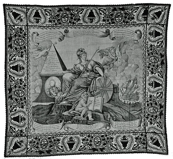 Handkerchief, Scotland, c. 1805. Creator: R. G Anderston & Co. Handkerchief, Scotland, c. 1805. Creator: R. G Anderston & Co