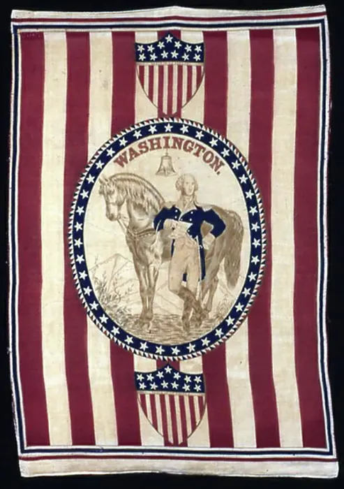 Framed Print : Handkerchief, United States, c. 1876. Creator: Unknown Framed Print : Handkerchief, United States, c. 1876. Creator: Unknown