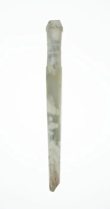 Framed Print : Handle-Shaped Jade, Shang or Western Zhou period, 2nd-early 1st millennium B. C Framed Print : Handle-Shaped Jade, Shang or Western Zhou period, 2nd-early 1st millennium B. C
