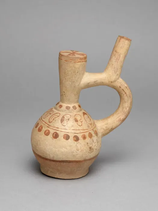 Framed Print : Handle Spout Vessel Depicting Rows of Beans and Dots, 100 B. C. / A. D. 500. Creator: Unknown Framed Print : Handle Spout Vessel Depicting Rows of Beans and Dots, 100 B. C. / A. D. 500. Creator: Unknown