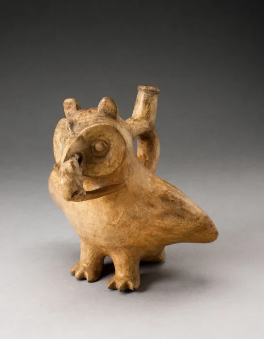 Framed Print : Handle Spout Vessel in Form of an Owl Eating a Mouse, 100 B. C. / A. D. 500. Creator: Unknown Framed Print : Handle Spout Vessel in Form of an Owl Eating a Mouse, 100 B. C. / A. D. 500. Creator: Unknown