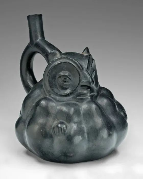 Framed Print : Handle Spout Vessel in the Form of an Owl with a Gourd-Like Body, 100 B. C. / A. D. 500 Framed Print : Handle Spout Vessel in the Form of an Owl with a Gourd-Like Body, 100 B. C. / A. D. 500