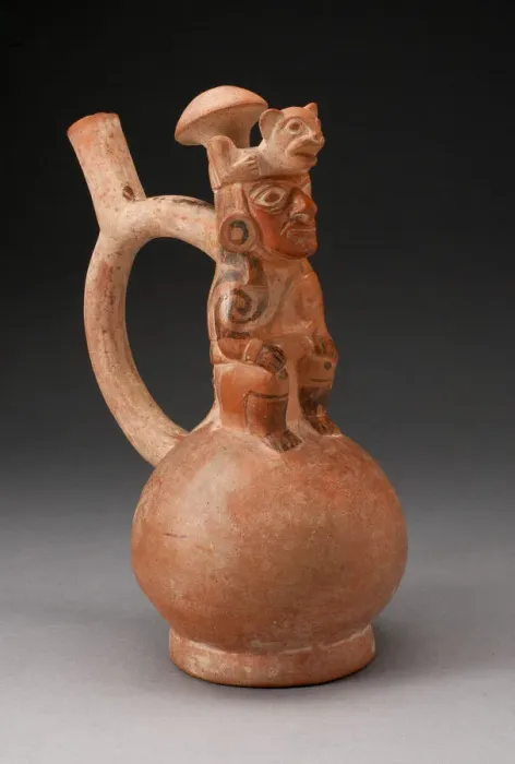 Framed Print : Handle Spout Vessel in the Form of a Seated Royal Figure, 100 B. C. / A. D. 500 Framed Print : Handle Spout Vessel in the Form of a Seated Royal Figure, 100 B. C. / A. D. 500