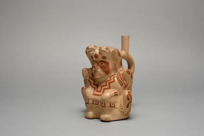 Framed Print : Handle Spout Vessel in the Form of Stitting Figure, Possibly Ai-Apec, 100 B. C. / A. D. 500 Framed Print : Handle Spout Vessel in the Form of Stitting Figure, Possibly Ai-Apec, 100 B. C. / A. D. 500