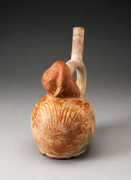 Framed Print : Handle Spout Vessel with Resting Bird, 100 B. C. / A. D. 500. Creator: Unknown Framed Print : Handle Spout Vessel with Resting Bird, 100 B. C. / A. D. 500. Creator: Unknown