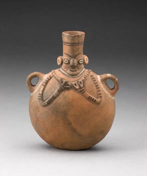 Framed Print : Handled Flask Depicting Abstract Figure, A. D. 500 / 800. Creator: Unknown Framed Print : Handled Flask Depicting Abstract Figure, A. D. 500 / 800. Creator: Unknown
