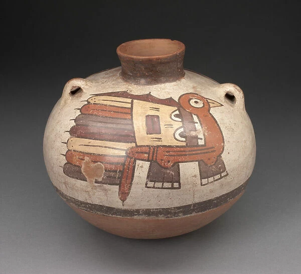 Handled Jar Depicing Abstract Bird, 180 B. C.  /  A. D. 500. Creator: Unknown