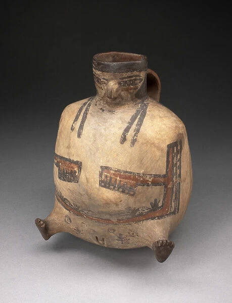 Handled Jar in the Form of a Female Figure with Extended Feet, 180 B. C.  /  A. D. 500
