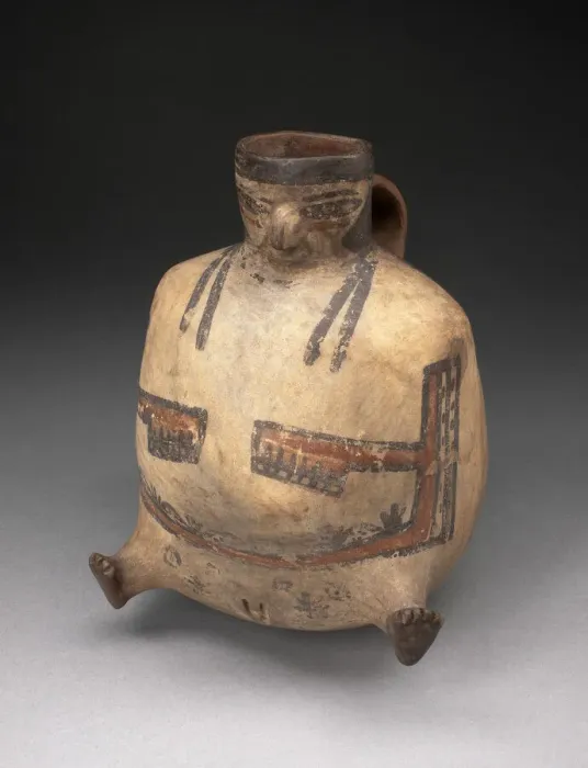 Framed Print : Handled Jar in the Form of a Female Figure with Extended Feet, 180 B. C. / A. D. 500 Framed Print : Handled Jar in the Form of a Female Figure with Extended Feet, 180 B. C. / A. D. 500