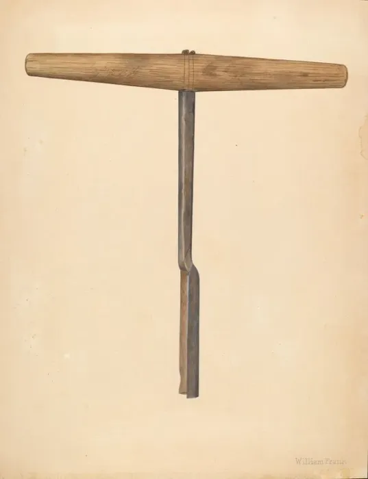 Framed Print : Handmade Auger, c. 1942. Creator: William Frank Framed Print : Handmade Auger, c. 1942. Creator: William Frank