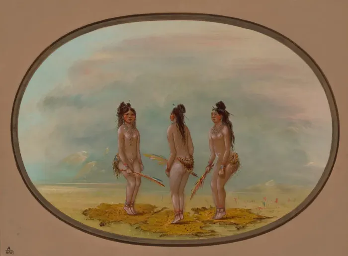 Framed Print : The Handsome Dance - Goo-a-give, 1854 / 1869. Creator: George Catlin Framed Print : The Handsome Dance - Goo-a-give, 1854 / 1869. Creator: George Catlin