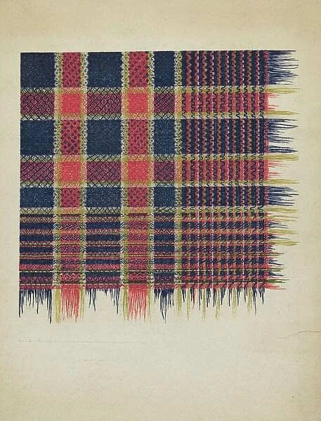 Handwoven Coverlet, c. 1936. Creator: Dorothy Lacey
