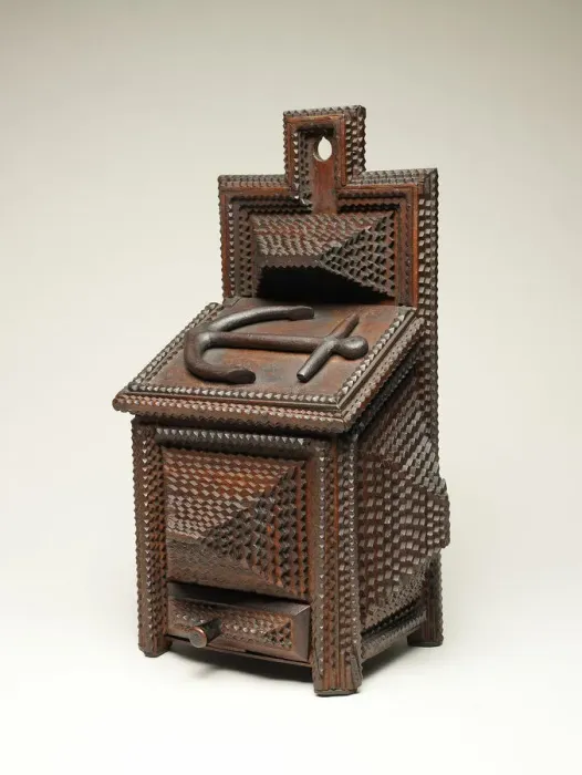 Framed Print : Hanging Box with Lid, 1891. Creator: Jacob Brunkeg Framed Print : Hanging Box with Lid, 1891. Creator: Jacob Brunkeg