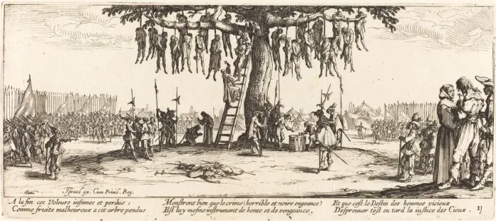 Framed Print : The Hanging, c. 1633. Creator: Jacques Callot Framed Print : The Hanging, c. 1633. Creator: Jacques Callot