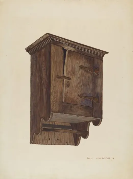 Framed Print : Hanging Closet, c. 1940. Creator: Ernest A Towers Jr Framed Print : Hanging Closet, c. 1940. Creator: Ernest A Towers Jr